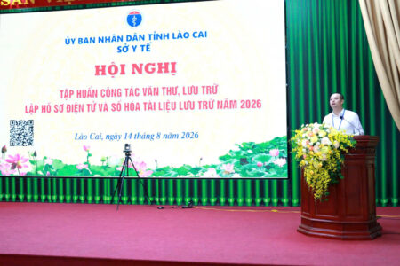 Sở Y tế tỉnh Lào Cai tổ chức tập huấn công tác văn thư lưu trữ, lập hồ sơ điện tử và số hóa tài liệu năm 2026